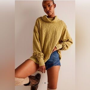 We The Free Mustard Timmy turtleneck